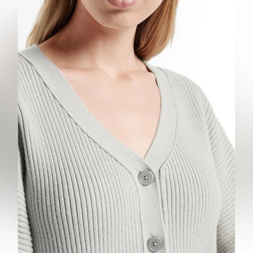 Express V-neck Dolman Sleeve Cardigan in Silver Heather Gray Size Small